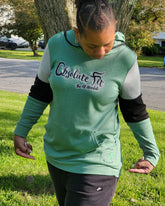 AbsoluteFit Grey and Green light weight hoodie