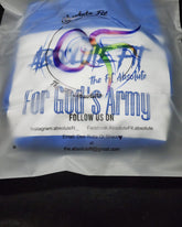 Royal blue AbsoluteFit For God's Army hoodie with embroidery logo